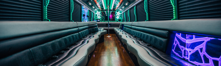 36 Passenger Party Bus Interior