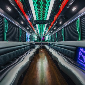 36 Passenger Limo:Party Bus seating