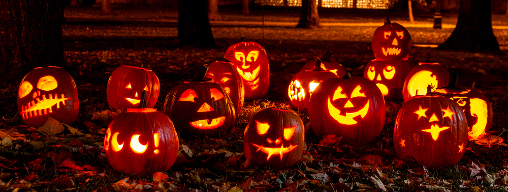 Lighted Halloween Pumpkins