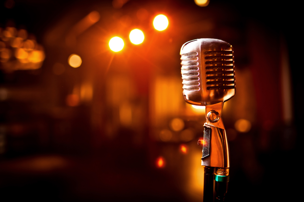 Microphone on stage